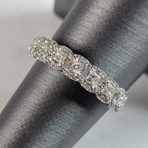 Womens Vintage Estate 14k White Gold Diamond Engagement Ring 2.9g